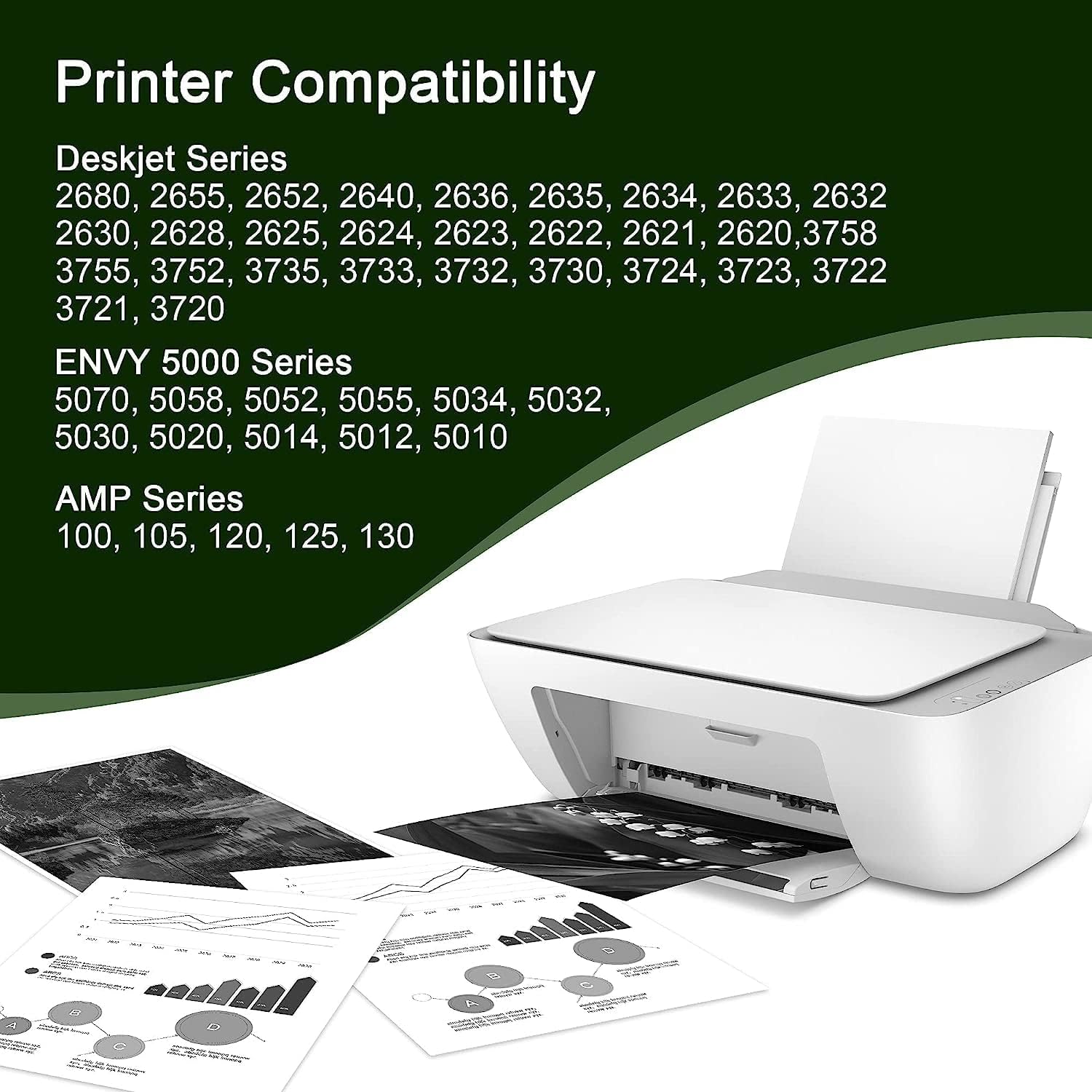 65XL Black High-yield Ink Cartridges (2-Black) Remanufactured Replacement for HP 65 XL Ink 65XL Black Ink for Envy 5058 5055 5034 5032 5030 5014 5012 DeskJet 3755 2655 2624 3758 3720 Printer | N9K04AN - Image 2